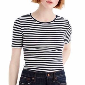 Striped Black & White Crop Top